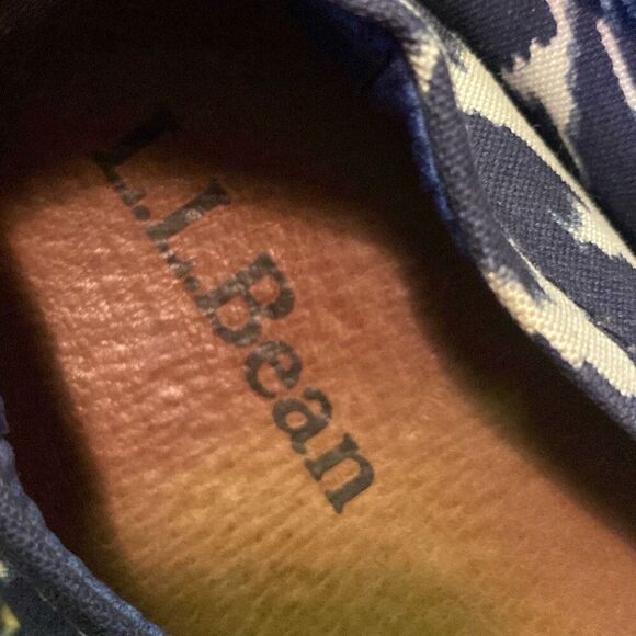 L.L.BEAN WOMEN'S LAKEWASHED CANVAS SLIP-ONS NAVY BLUE 7msize 8 - Picture 5 of 5